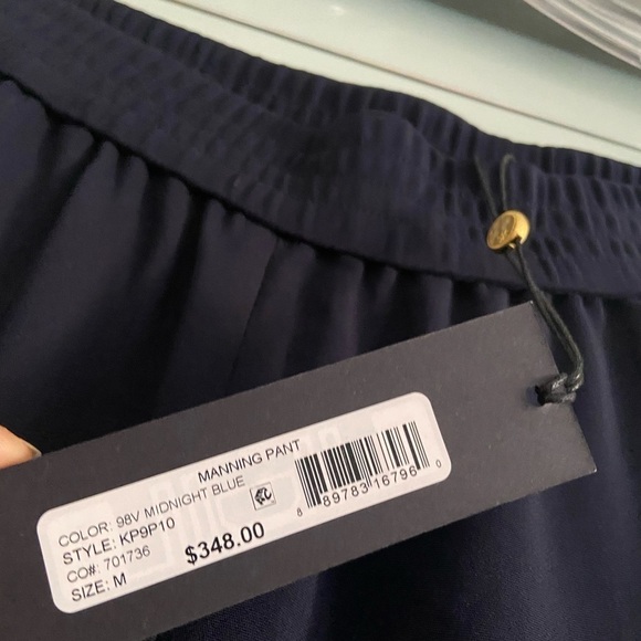 NWT Kobi Halperin Navy Crepe Midnight Blue Manning Pant - Picture 5 of 7